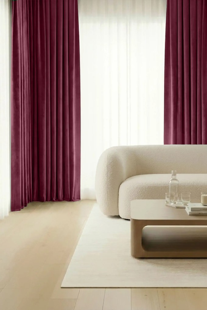 Velúrový záves SOFT VELVET bordový 140x250 cm