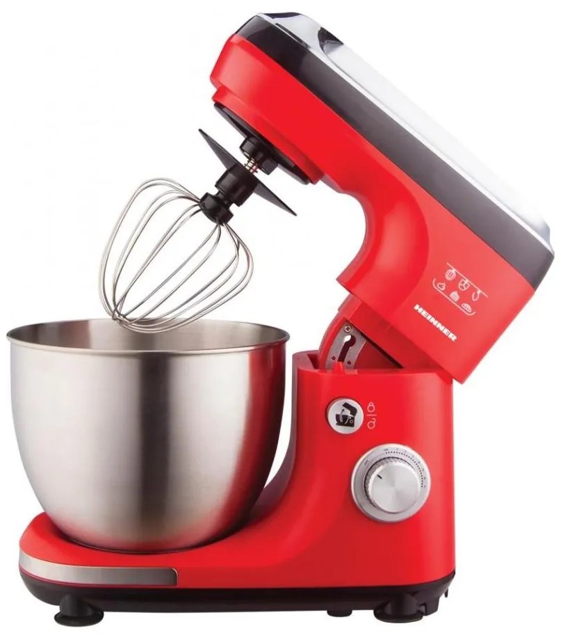 Heinner HPM-600RD - Kuchynský robot s nerezovou miskou 600W/230V červený