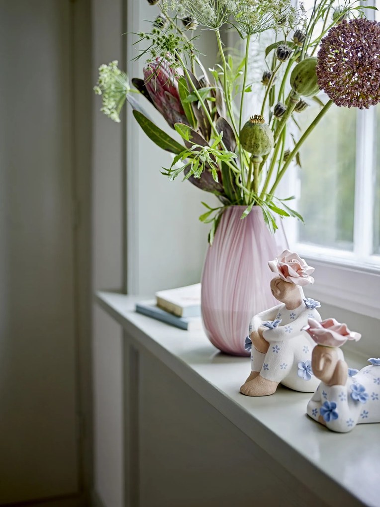 Bloomingville Sklenená váza Ennis Rose