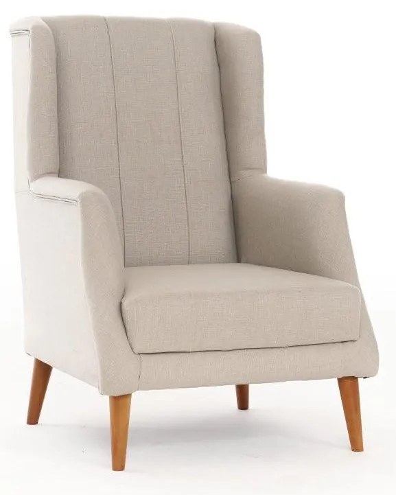 Kreslo Sorenella (krémová + orech). Akcia -19%. Vlastná spoľahlivá doprava až k Vám domov. 1106565