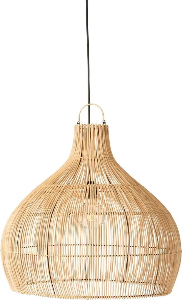 Závesné prírodné ratanové tienidlo Pear shape - Ø 83 * 76 cm / E27