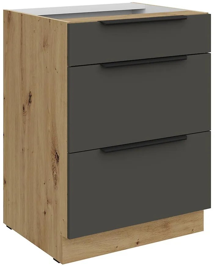 Kuchynská skrinka Aria-Gr/Ar Anti Fingerprint 60d 3s Bb