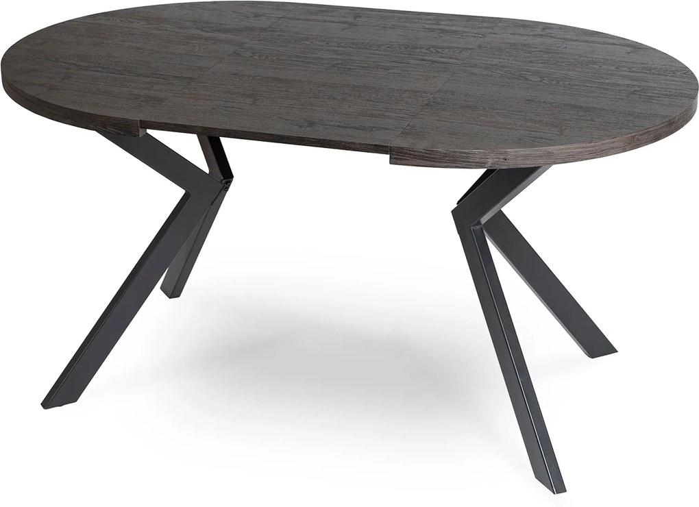 PROXIMA.store - Okrúhly stôl LUKAS FARBA: dub, FARBA NÔH: čierna