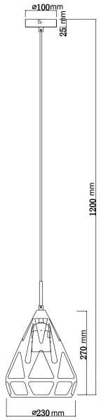 Globo 15889H - Luster na lanku HASSAN 1xE27/40W/230V