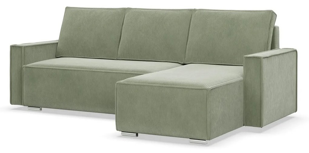 Rohová rozkladacia sedacia súprava LUCCA Zelená I