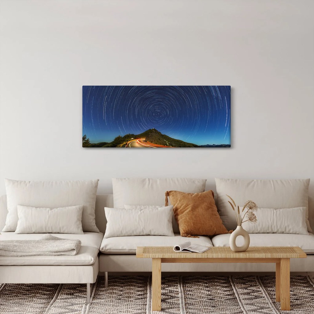 Obraz rotujúcich hviezd (120x50 cm)