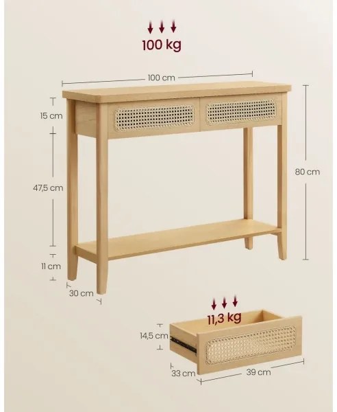 Odkladací stolík FALKO hnedý