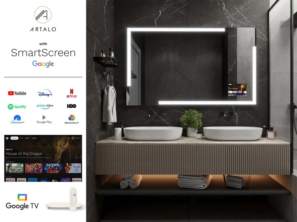 Zrkadlo do kúpeľne s LED osvetlením M23 premium