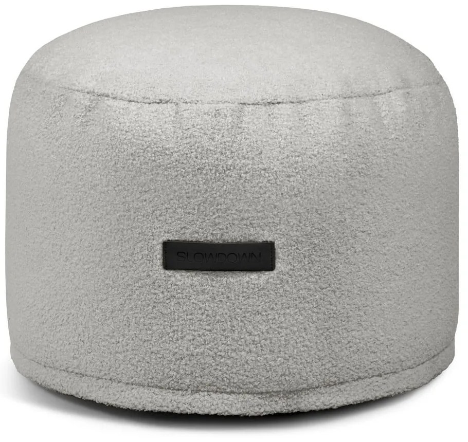 Svetlosivý sedací vak z textílie buklé Mini – SLOWDOWN