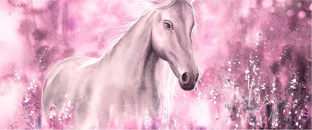 Obraz - Maľovaný kôň (120x50 cm)