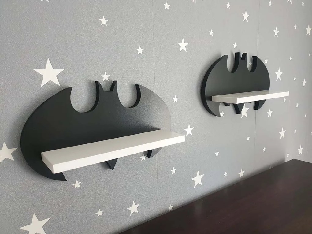 Polička batman - čierna