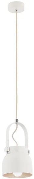 Argon 8290 - Luster na lanku LOGAN 1xE27/15W/230V pr. 14 cm biela