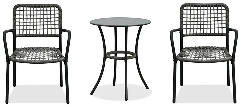Autronic Záhradný set 1+2, kov, polyratan, sivá, AZ-L1103 GREY