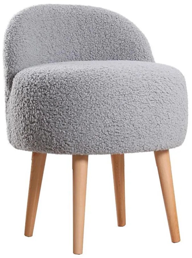 Taburet MIKI, priemer 46 cm, sivý