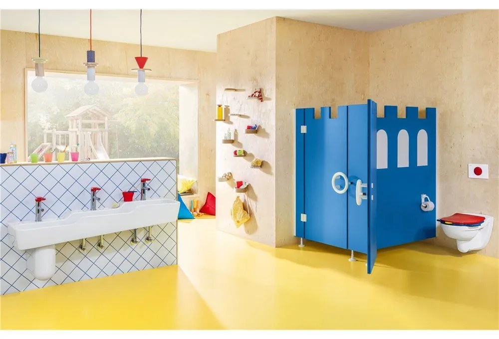 VILLEROY &amp; BOCH O.novo Kids detské WC sedátko s poklopom, 2 veľkosti, Cherry Red/Sunshine Yellow/Ocean Blue, 8M12619C