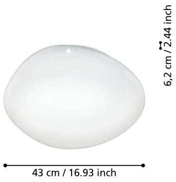 Eglo 900128 - LED RGBW stmievateľné stropné svietidlo SILERAS-Z LED/21,6W/230V