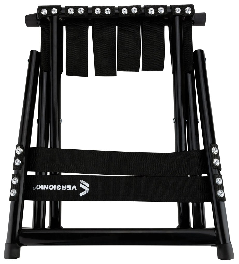 Vergionic 7816 Skladacia turistická stolička s operadlom, nosnosť 100 kg, čierna