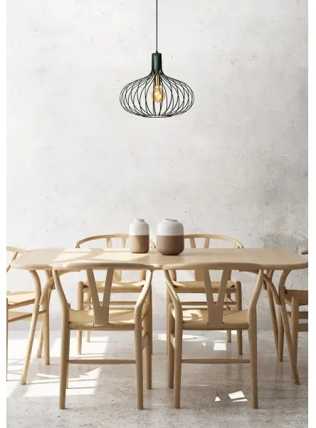Lucide 78374/65/33 - Luster na lanku MANUELA 1xE27/60W/230V pr. 65 cm zelená