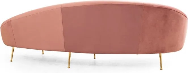 Svetloružová pohovka 255 cm Eses – Artie