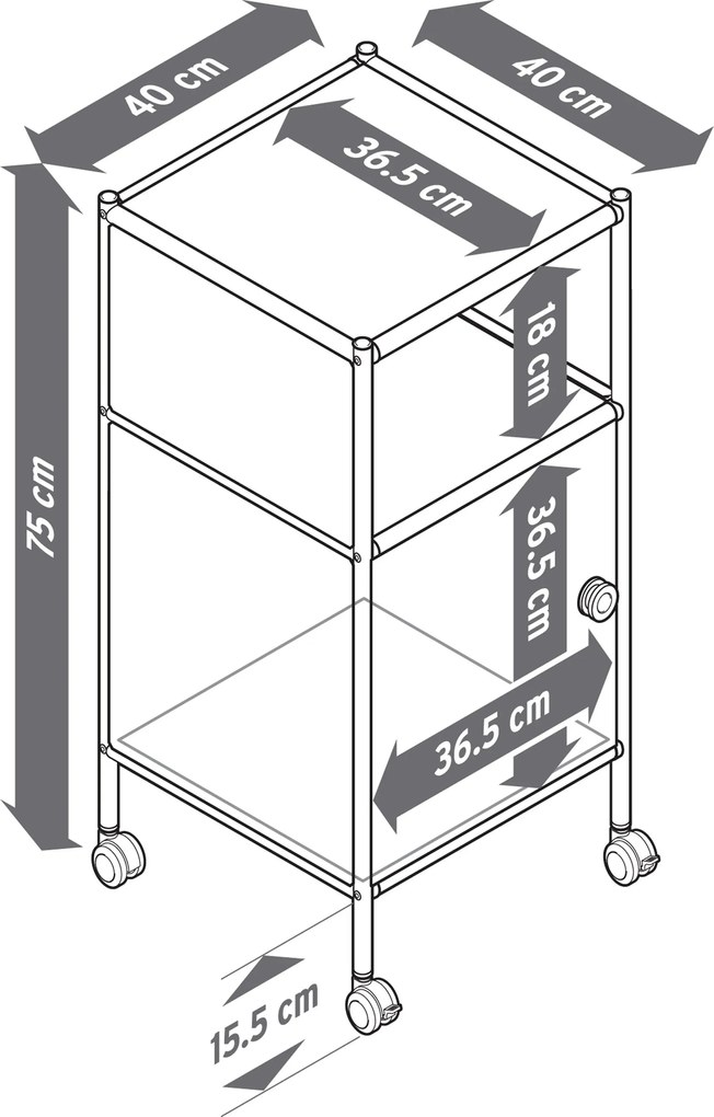 Kovová skrinka na kolieskach »CN3 Kids«, pistáciová