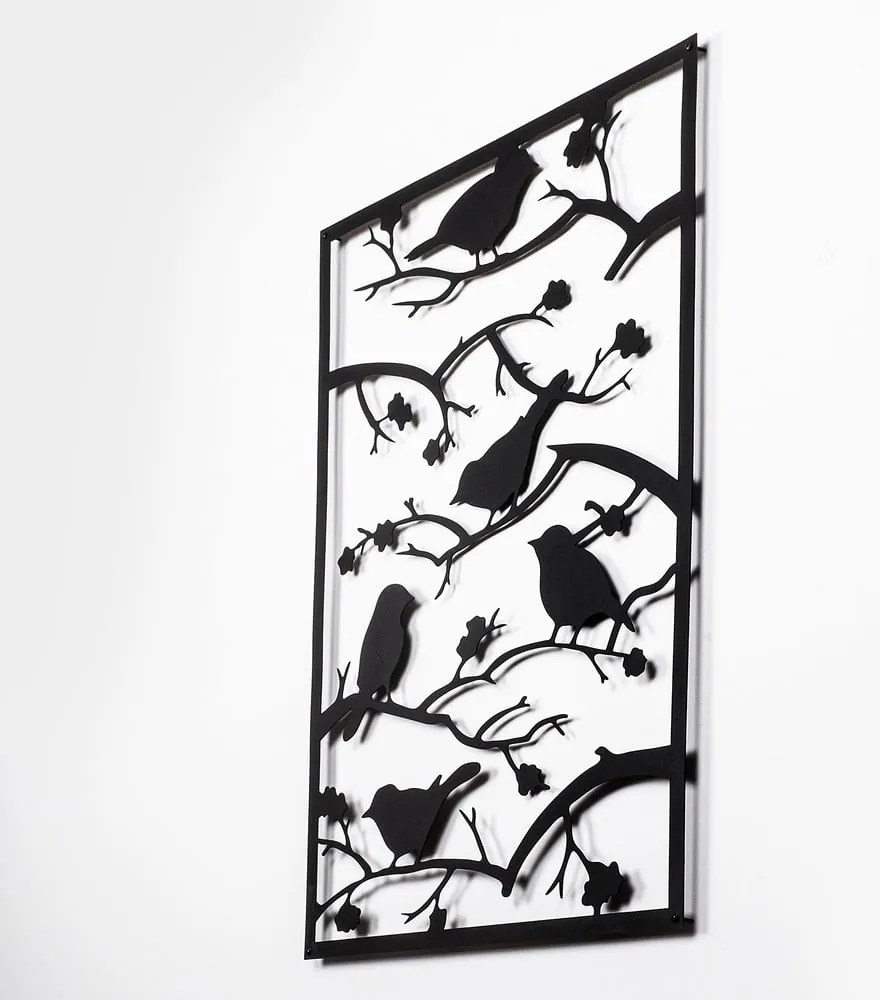 Kovová nástenná dekorácia 47x66 cm Branch & Birds – Wallity