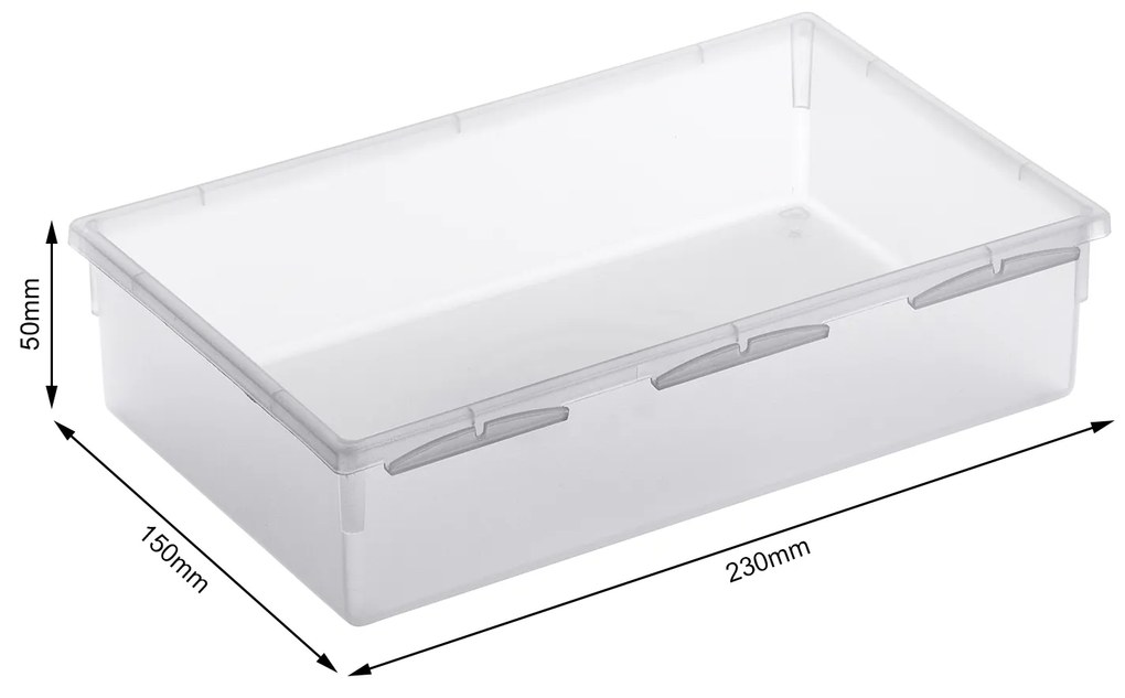 Organizér do šuplíku kuchyně i koupelny, příborník Rotho BASIC, mléčná (23x15)