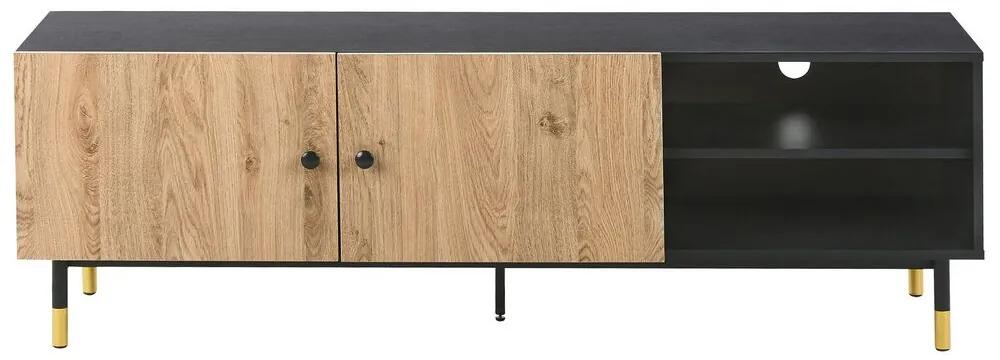 TV stolík/skrinka ALABI (svetlé drevo + čierna). Vlastná spoľahlivá doprava až k Vám domov. 1023515