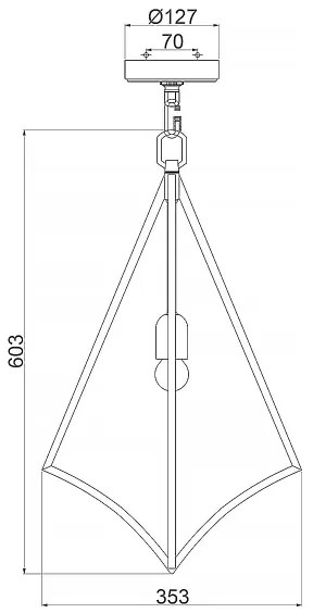 Feiss FE-NICO-P-M-BB - Luster na reťazi NICO 1xE27/60W/230V