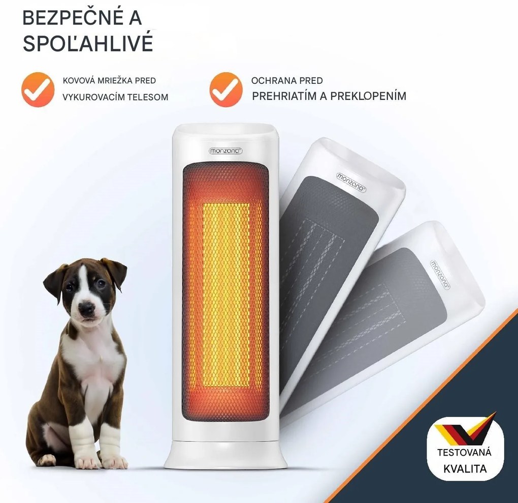 InternetovaZahrada Ventilátorový ohrievač 2000 W - biely