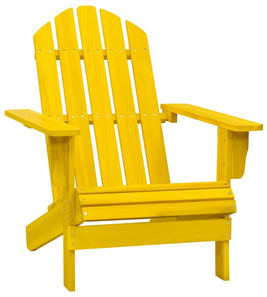 Záhradná stolička Adirondack jedľový masív žltá