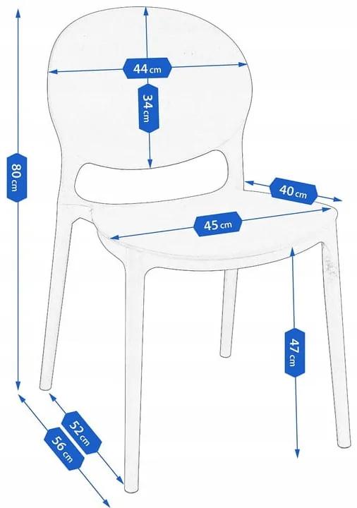 Dekorstudio Plastová stolička JUSTIN svetlo béžová