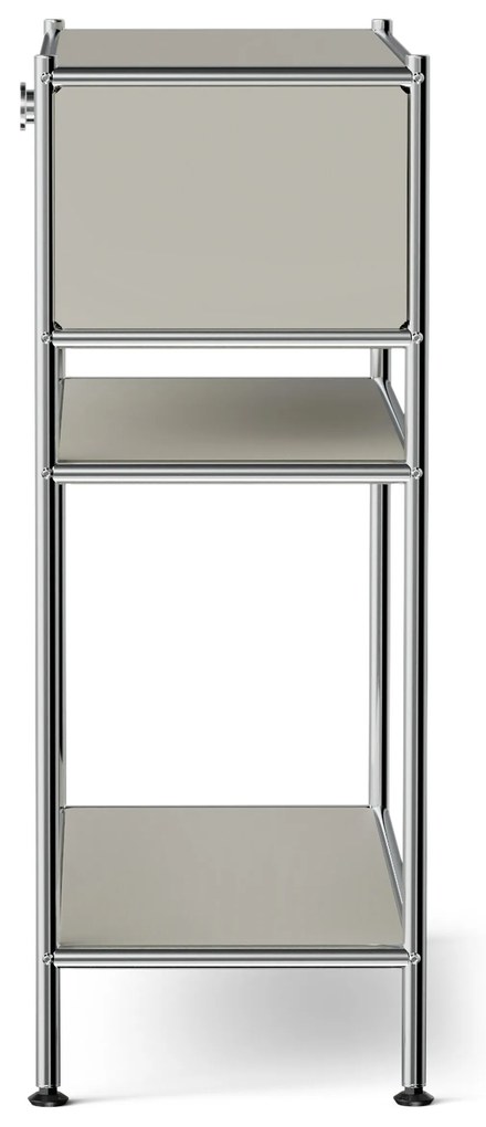 Kovová konzola »CN3 Slim Line« so zásuvkou, svetlosivá