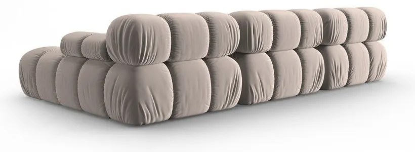 Svetlohnedá zamatová modulárna rohová pohovka (pravý roh) Bellis – Micadoni