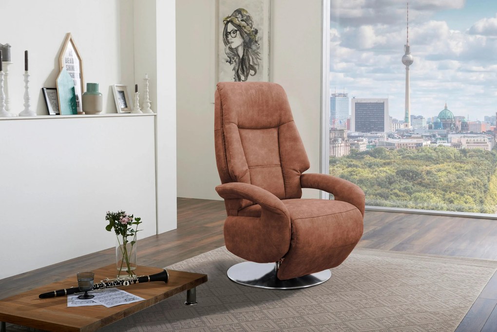 XXXLutz RELAXAČNÉ KRESLO, textil, koňaková Sit & More - Online Only obývacie izby - 000144005907