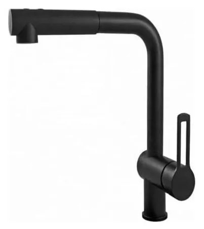 Paffoni - Kuchynská batéria s výsuvnou sprškou RINGO 29,2 cm čierna