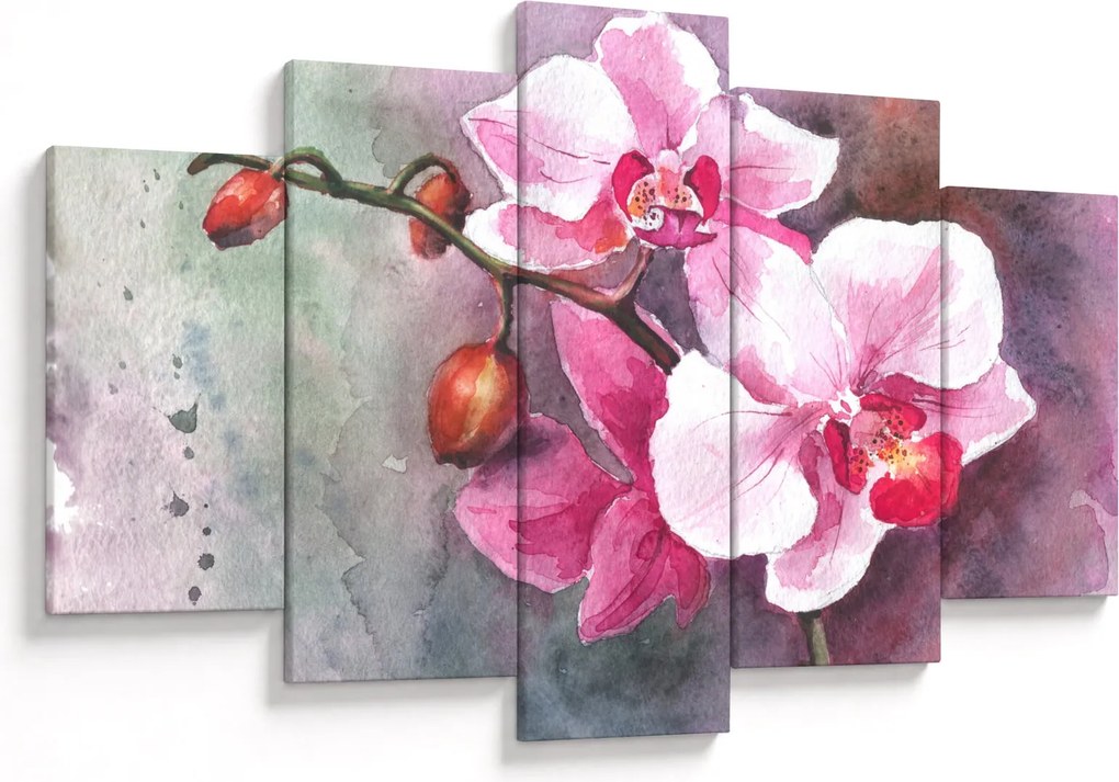 Obraz - Orchidey, aquarel (150x105 cm)
