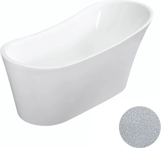 Besco Akrylátová voľne stojaca vaňa Calima Glam S 170x74 BESCO-Typ výpuste: Click-Clack s prepadom, chróm, BESCO-Rozmery: 170x74, BESCO-Farba: Biela/…
