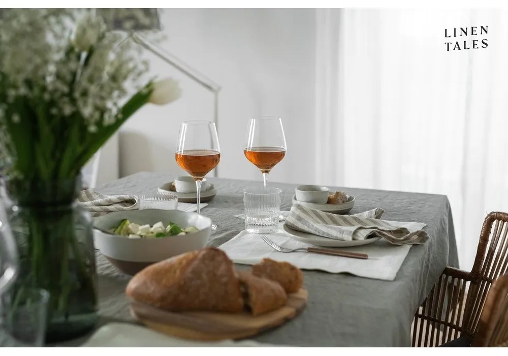 Ľanový obrus 140x300 cm Khaki – Linen Tales