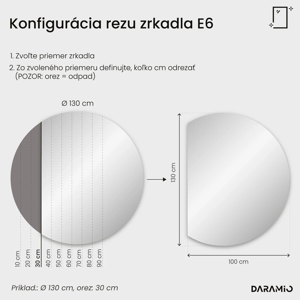 Okrúhle zrkadlo s LED svetlom E6