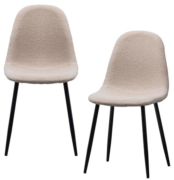 Béžové jedálenské stoličky v súprave 2 ks Marije – WOOOD