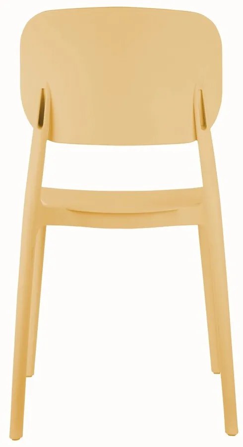 Žltá plastová jedálenská stolička Cheer – Leitmotiv