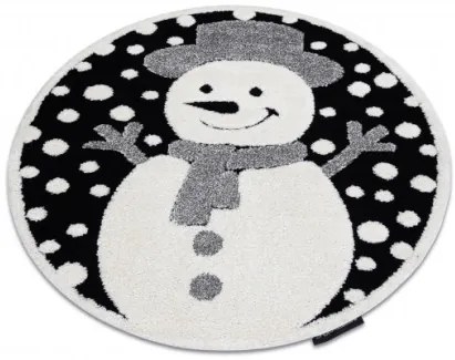 Koberec JOY Snowman čierny / krém