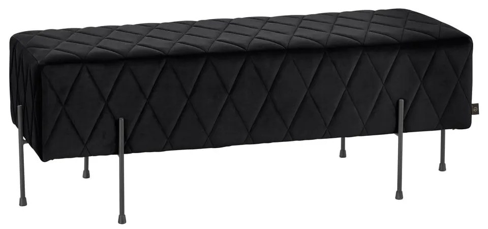 Čierna zamatová lavica Toni - Støraa