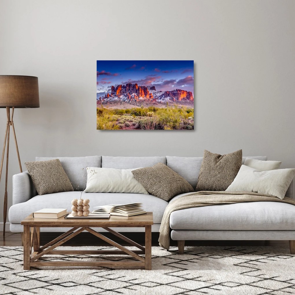 Sklenený obraz - Pohorie v Arizone (70x50 cm)