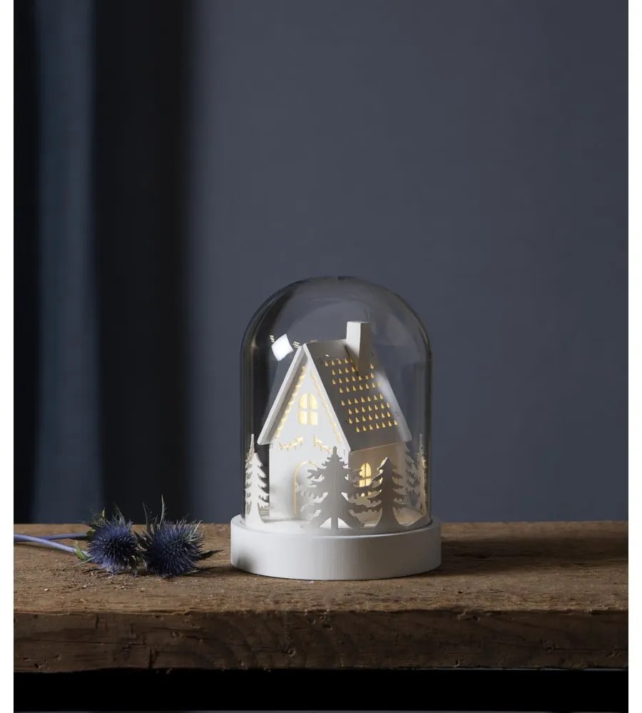 Biela svetelná dekorácia s vianočným motívom ø 12,5 cm Kupol – Star Trading