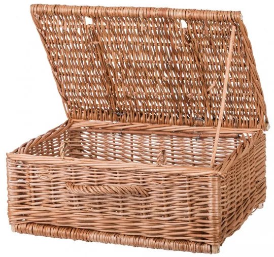 Prútený vŕbový box, zásuvka, s vekom a zámkom