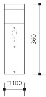 Vonkajšia lampa GARD 1xE14/60W/230V IP44