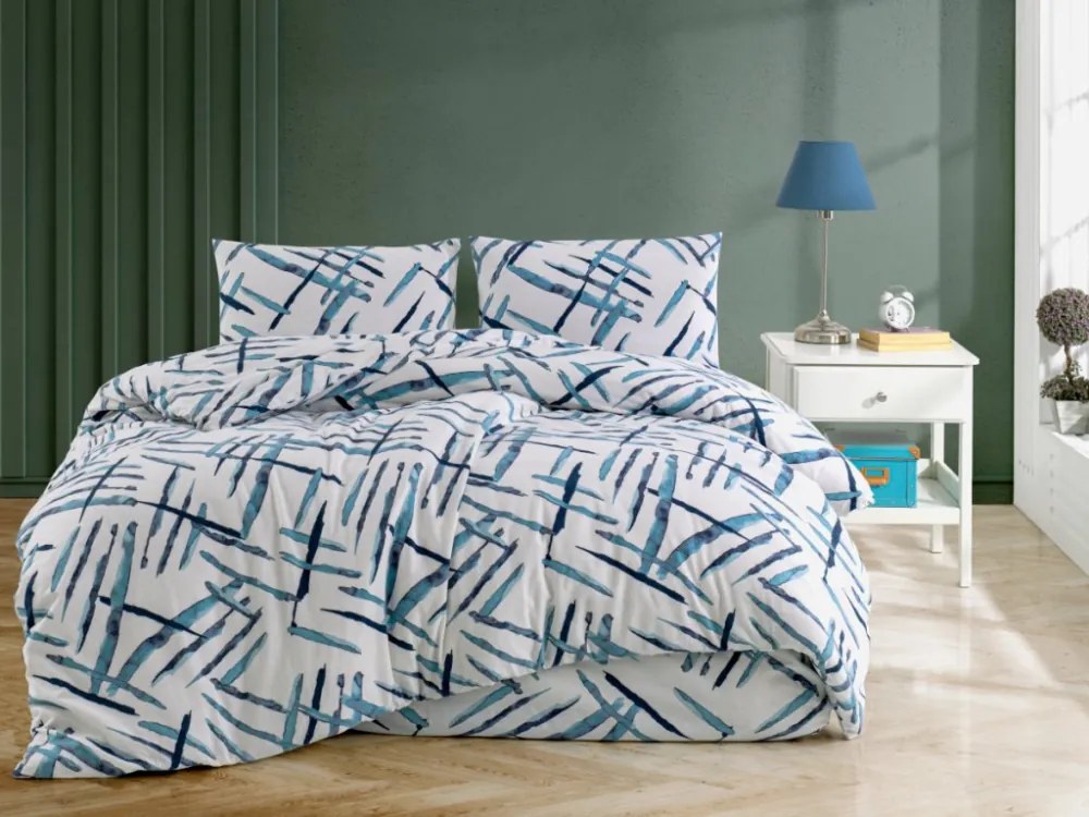 Flanelové obliečky, Orlex Blue 140x220/70x90 cm