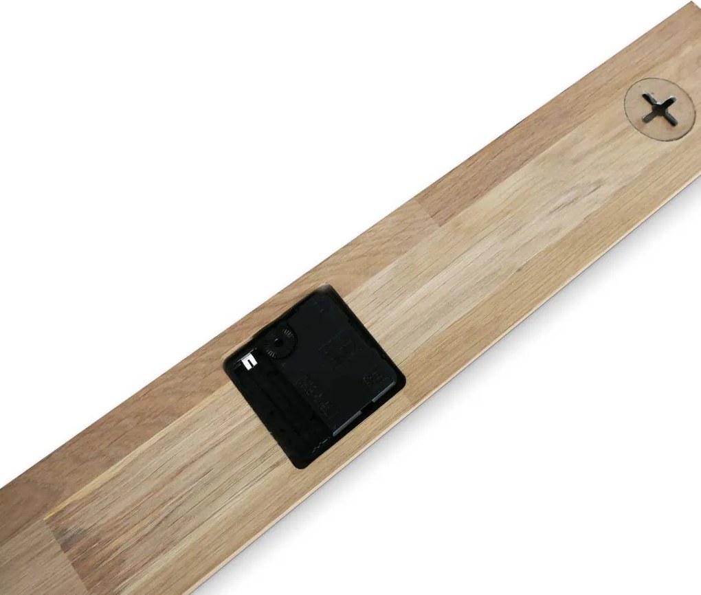 SENTOP | Minimalistické hodiny z prírodného dreva I SENTOP MAS020-3041-SILVER-60x8cm analógové