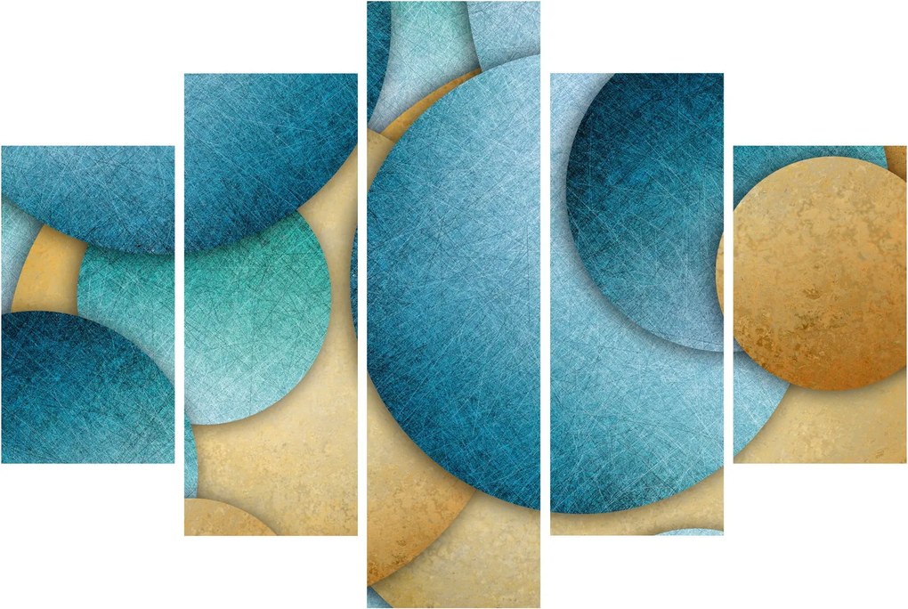Obraz abstrakcie kruhy (150x105 cm)